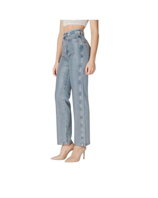 ONLY Blue Cotton Mom Jeans