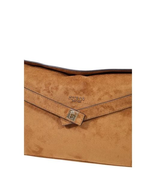 Guess Brown Polyester Handbag