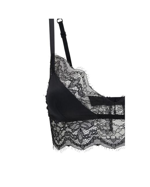 Dolce & Gabbana Black Silk Bra