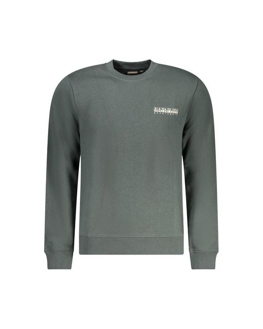 Napapijri Green Verde Cotton Men Sweatshirt for men
