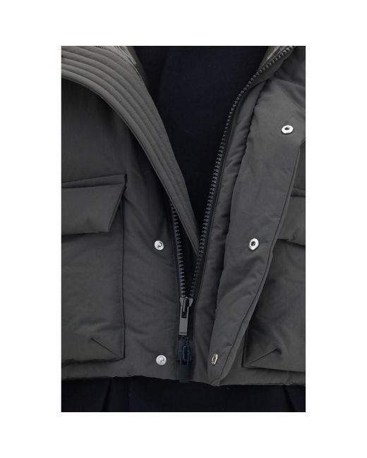 Sacai Gray Multicolor Polyester Coat