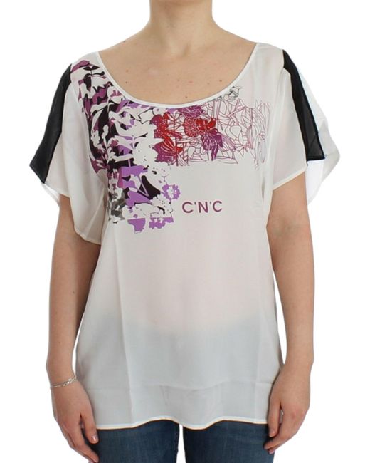 CoSTUME NATIONAL Gray Top White Sig12529