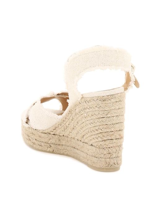 Castaner Natural Castaner Bromelia Lurex Wedge Espadrilles