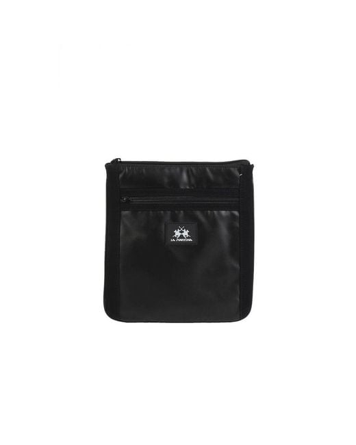 La Martina Black Polyethylene Crossbody Bag for men