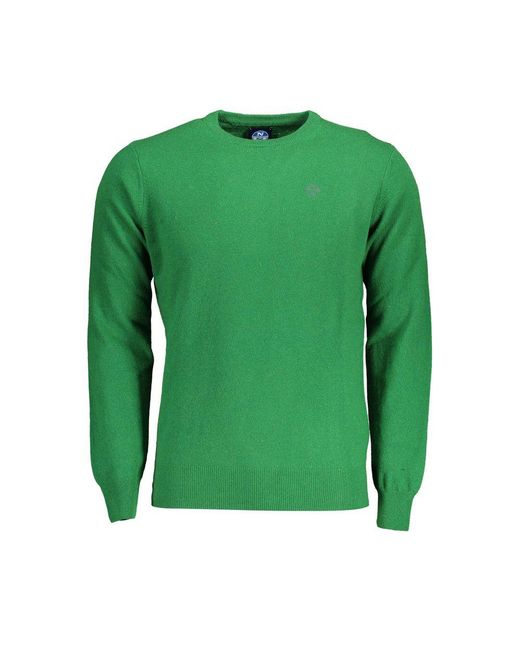North Sails Green Wool Men Sweater for men