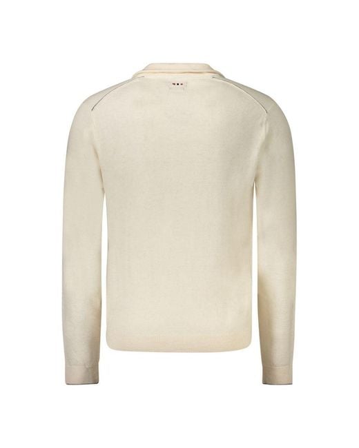 Napapijri White Wool Sweater for men