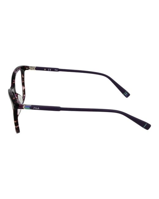 Fila Brown Purple Cellulose Acetate Glasses (frames) for men