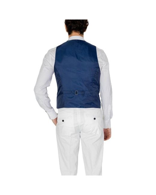 Only & Sons Blue Polyester Waistcoat for men