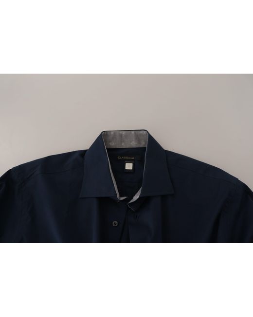 Roberto Cavalli Blue Elegance Cotton Dress Shirt for men