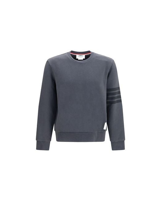 Thom Browne Blue Cotton Sweatshirt for men