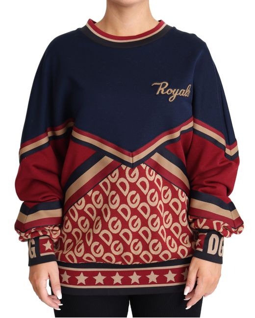Dolce & Gabbana Dg Mania Royal Jersey Sweatshirt Sweater in Blue Lyst
