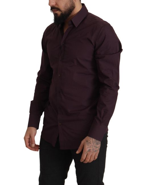 Dolce & Gabbana Blue Regal Slim Fit Dress Shirt for men