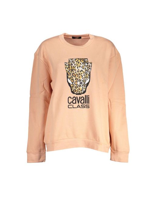 Roberto Cavalli Natural Rosa Polyester Sweatshirt