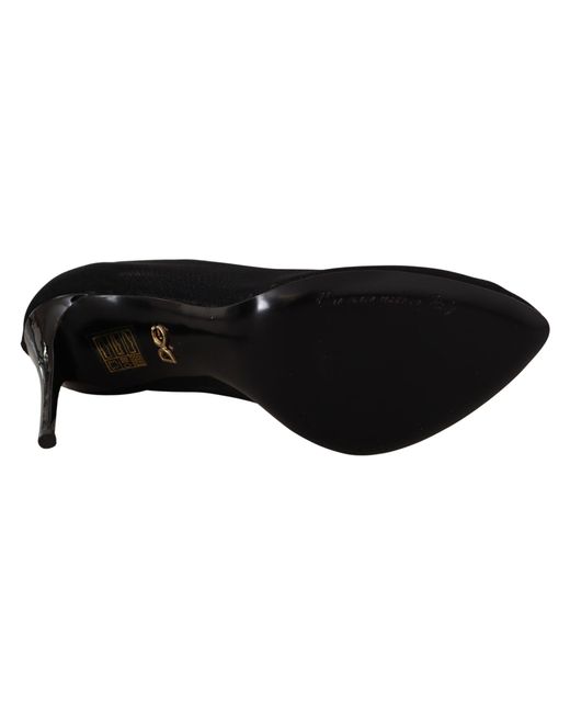 Dolce & Gabbana Black Elegant Stretch Socks Boots