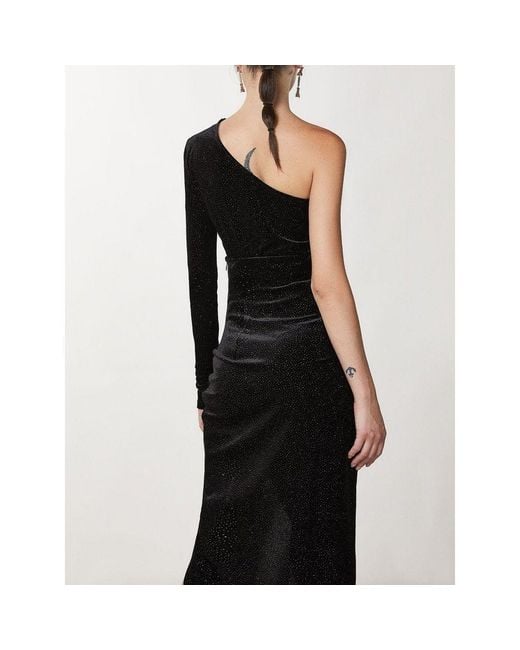 Patrizia Pepe Black Bicolor Polyester Tank Tops