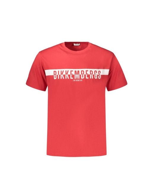 Bikkembergs Red Cotton Men's T for men