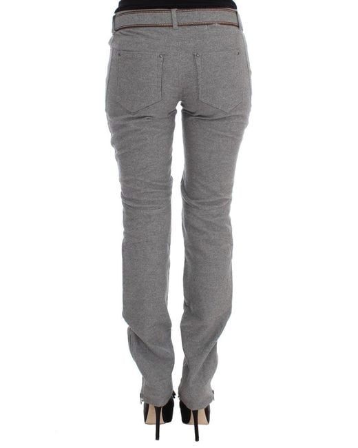 Ermanno Scervino Gray Chic Casual Cotton Pants