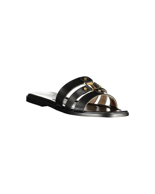 Twinset Black Leather 's Sandal