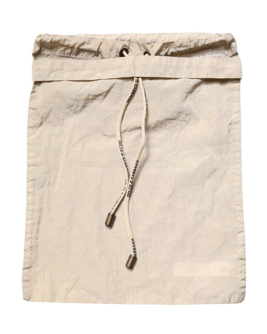 Dolce & Gabbana Natural Brown Nylon Drawstring Swim Shorts Swimwear for men