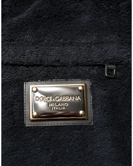 Dolce & Gabbana Black Terry Cloth Jogger Pants for men