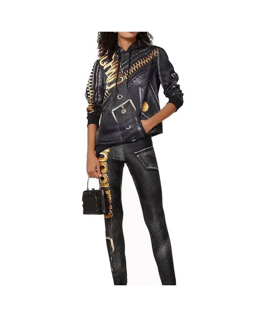 Moschino Couture Black Moschino Marco Biker Hooded Sweatshirt