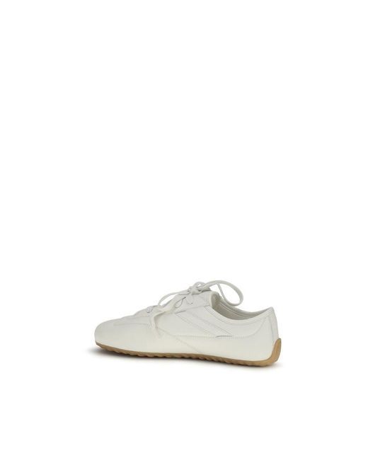 McQueen White Calf Leather Bos Taurus Athletic Sneakers for men