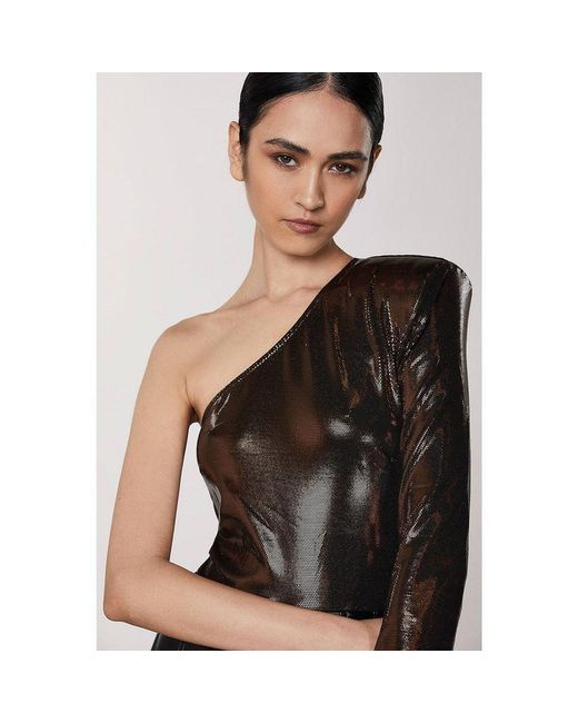 Patrizia Pepe Gray Acetate Blouse