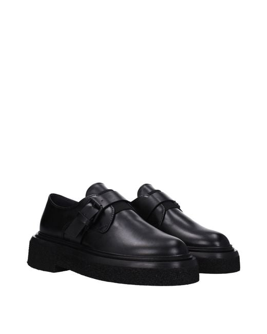 Max Mara Black Leather Oxfords And Derby for men