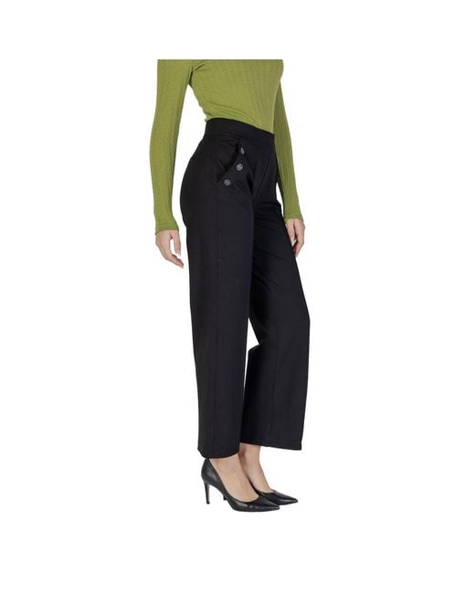 Street One Black Viscose Casual Pants