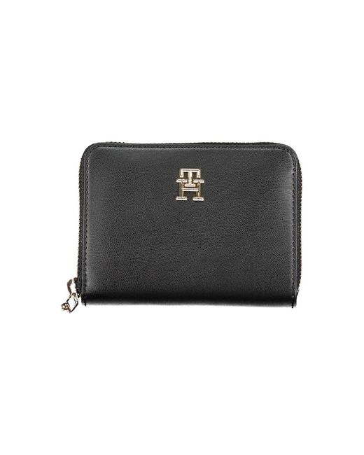 Tommy Hilfiger Black Chic Polyethylene Spacious Wallet for men