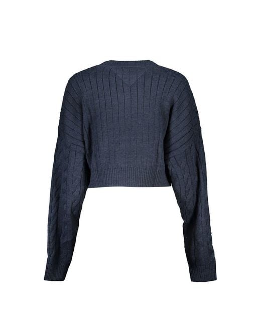 Tommy Hilfiger Blue Chic Crew Neck Sweater With Contrast Details
