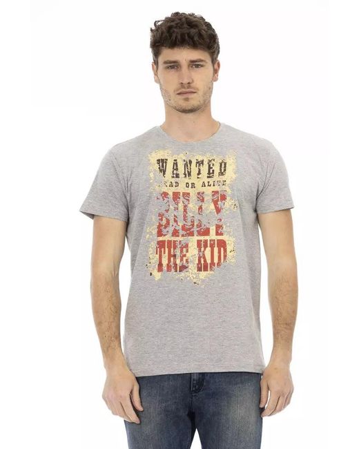 TRUSSARDI ACTION Gray Cotton Men T for men