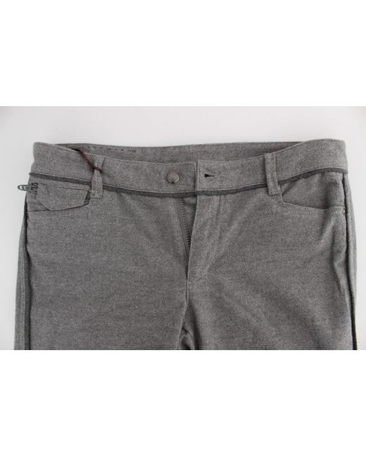 Ermanno Scervino Gray Chic Casual Cotton Pants