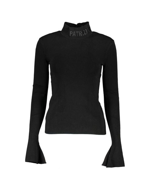 Patrizia Pepe Black Lyocell Sweater"