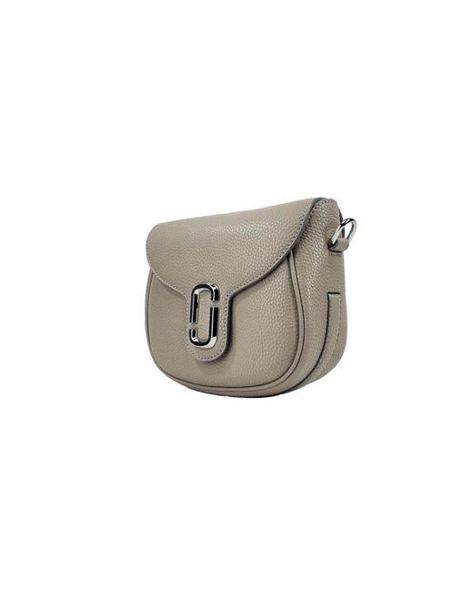Marc Jacobs Gray Leather Saddle Crossbody Bag