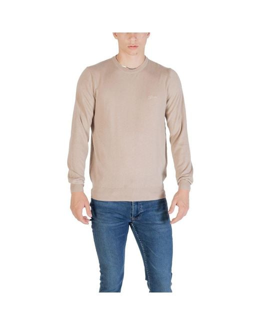 Guess Blue Beige Polyester Sweatshirt for men