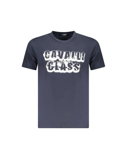 Roberto Cavalli Blue Cotton T-Shirt for men
