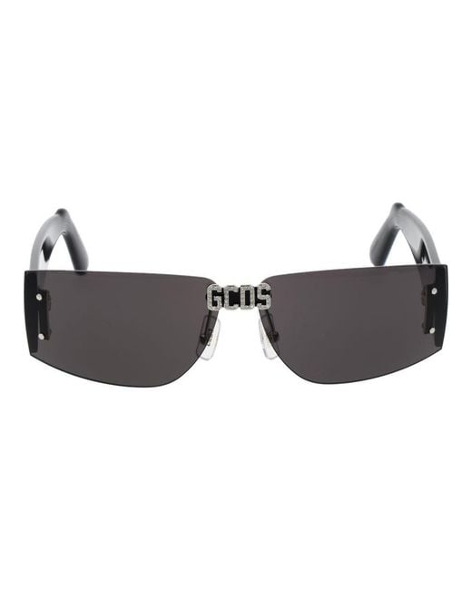 Gcds Blue Black Plastic Sunglasses