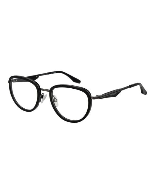 Trussardi Black Metal & Plastic Glasses (frames) for men