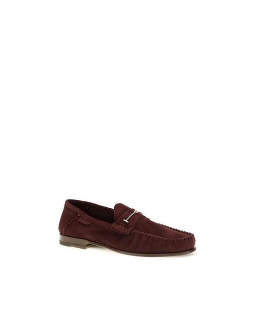 Tom Ford Brown Bordeaux Calf Leather Bos Taurus Slip