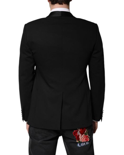 Dolce & Gabbana Black Single Breasted Coat Martini Blazer for men