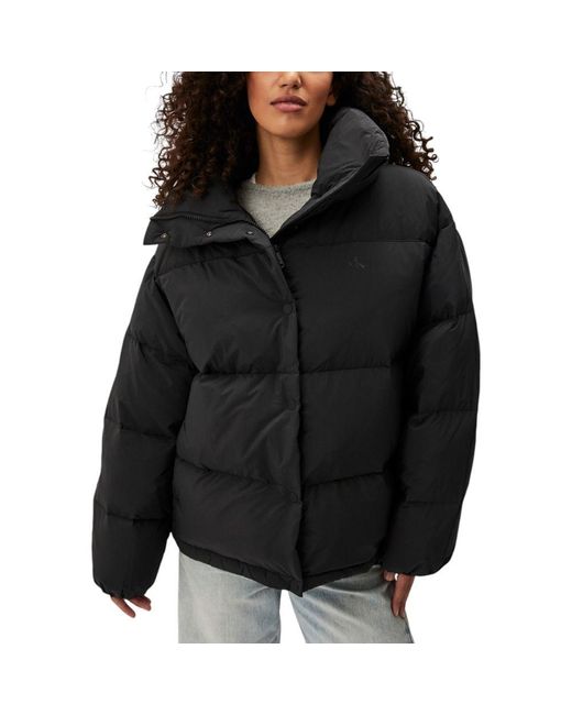 Calvin Klein Black Polyester Jackets & Coat