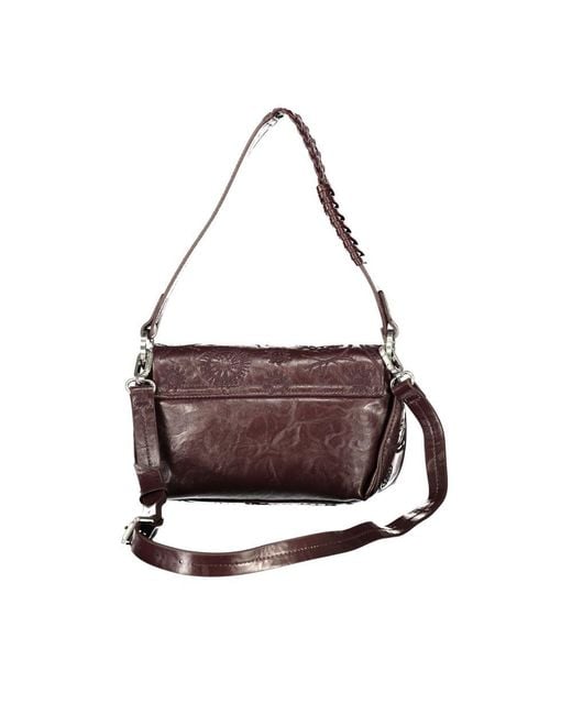 Desigual Purple Brown Polyethylene Handbag