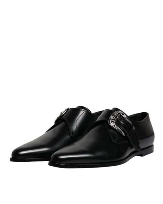 Dolce & Gabbana Black Leather Dress Lace Up Men Formal Shoes