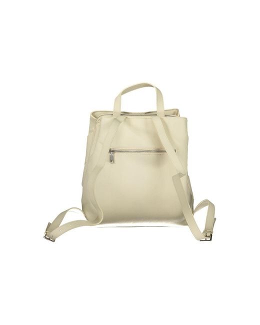 Desigual Natural Bianco Poliuretano Female Mini Backpack
