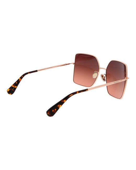 Max Mara Brown Rose Gold Metal Sunglasses for men
