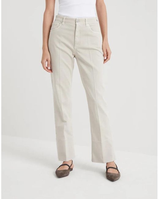 Brunello Cucinelli Natural Beige Cotton Casual Pants