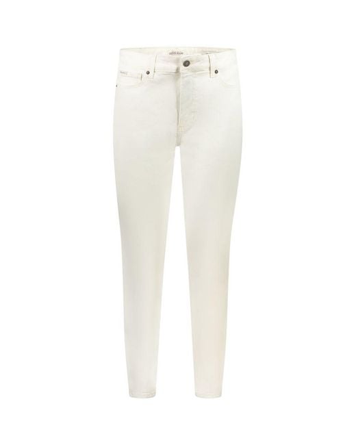 Guess White Cotton Skinny Jeans