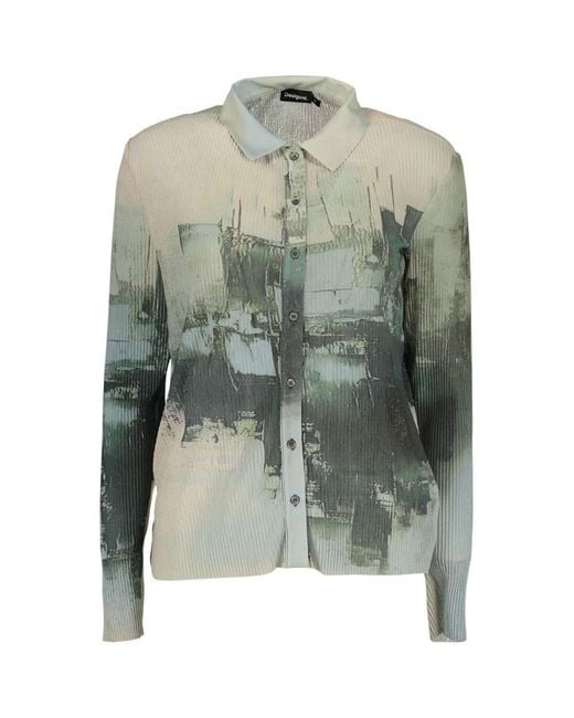 Desigual Green Verde Polyester Shirt