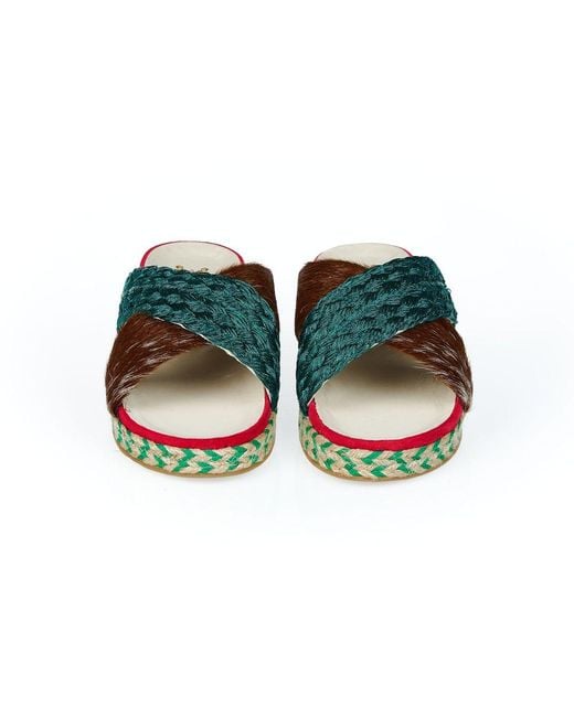 MR & MRS Green Multicolor Dankalia Sandal